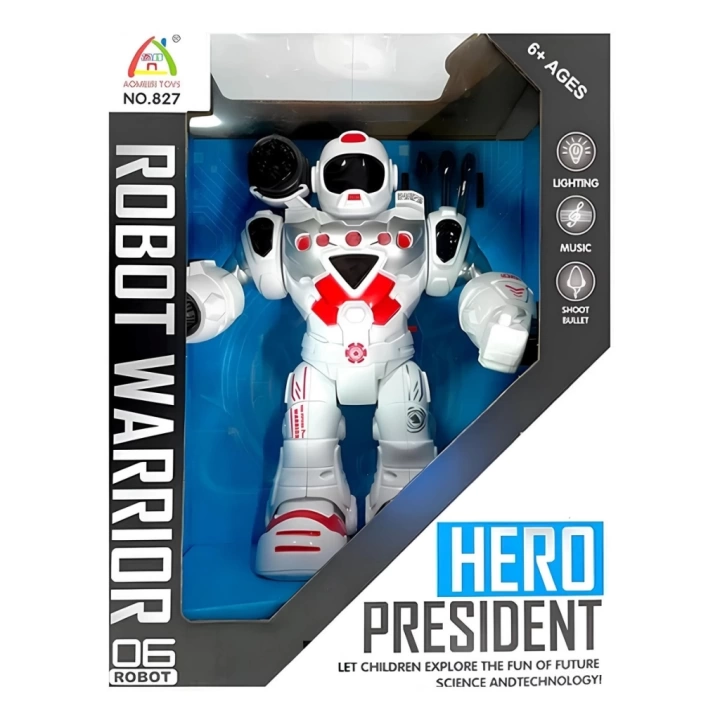 BFS   Hareketli Işıklı ve Sesli Ok Atan Oyuncak Robot