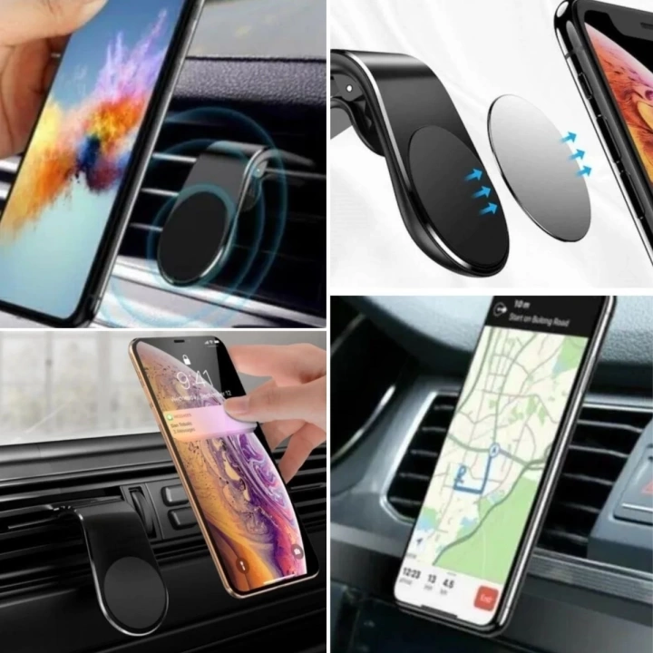 BFS  ® Havalanndırma Izgarasına Takılabilen Mandallı Mıknatıslı Oto Araç Içi Manyetik Telefon Tutucu