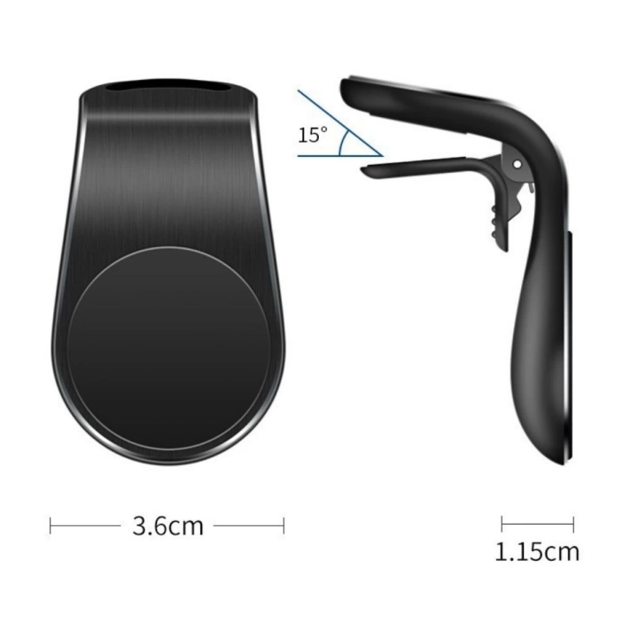 BFS  ® Havalanndırma Izgarasına Takılabilen Mandallı Mıknatıslı Oto Araç Içi Manyetik Telefon Tutucu