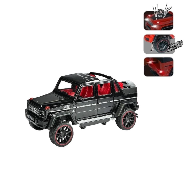 BFS   HCL-902 Çek Bırak 1:22 Sesli ve Işıklı Metal Jeep -Vardem