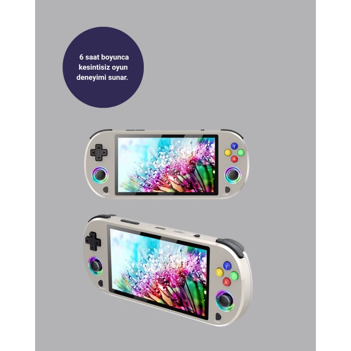 BFS HD Çıkış Destekli Taşınabilir Oyun Konsolu – 5 İnç IPS Ekran, RGB Işıklı