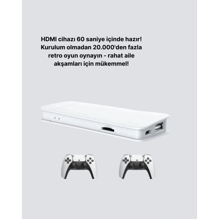 BFS HDMI ve Kablosuz Kontrolcülü 20.000 Oyunlu Retro Oyun Konsolu