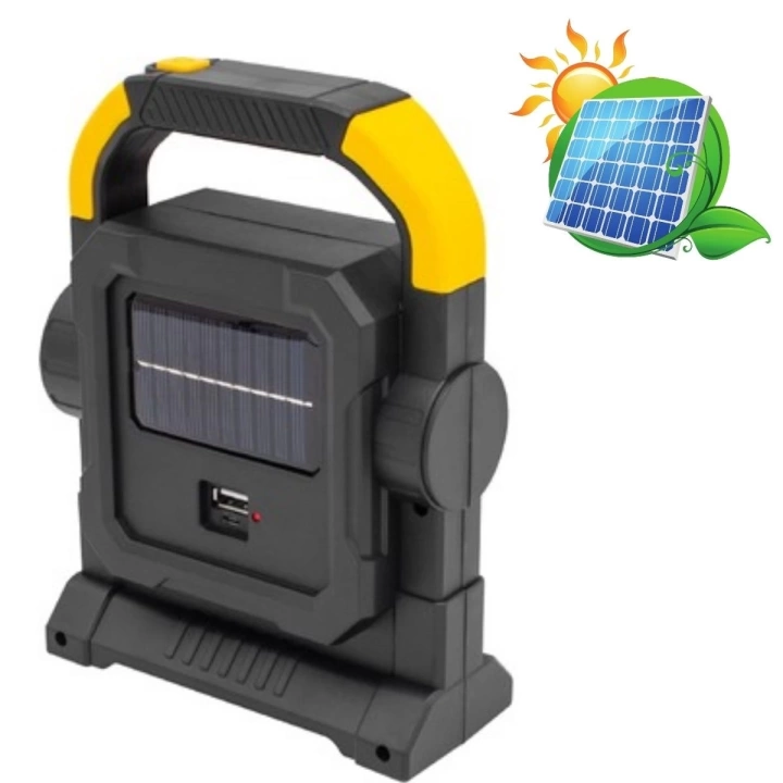 BFS  HelloCloud Şarjlı Solar LED Çalışma Işığı | USB Çıkışlı Taşınabilir Projektör a