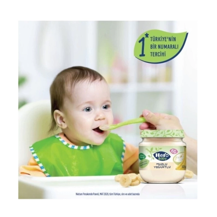 BFS  Hero Baby Muzlu Yoğurtlu Kavanoz Mama 120 Gr