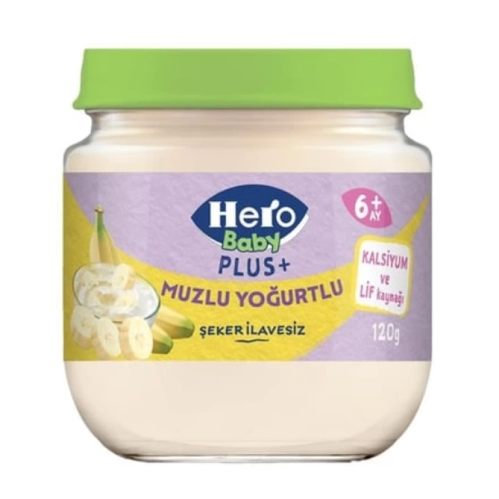 BFS  Hero Baby Plus Muzlu Yoğurtlu Kavanoz Mama 120 Gr