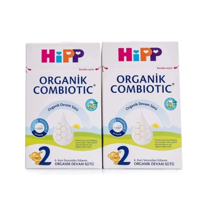 BFS  Hipp 2 Organik Combiotic Bebek Sütü 800 Gr X2 Islak Mendil Hediyeli