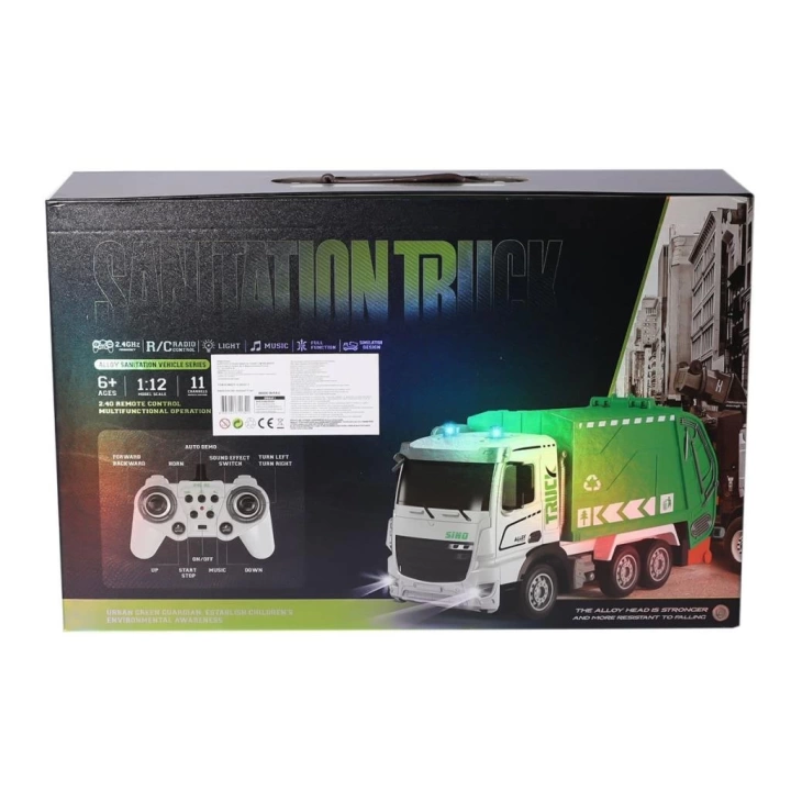 BFS   HJ8003-1  Metal Kumandalı Çöp Arabası -Gepettoys