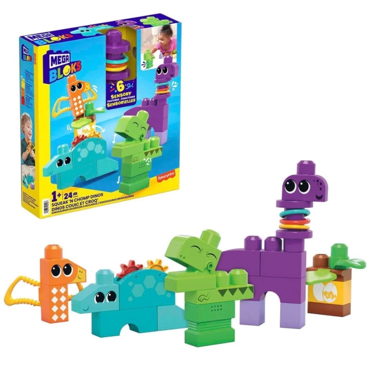 BFS   HKN43 Mega Bloks Sesli ve Hareketli Dinozorlar 24 parça +1 yaş