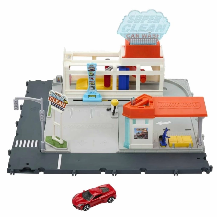BFS  HNJ54 Matchbox Aksiyon Sürücüleri Süper Oto Yıkama Oyun Seti
