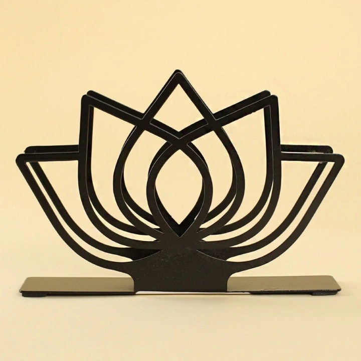 BFS  Home Lotus Siyah Metal Peçetelik