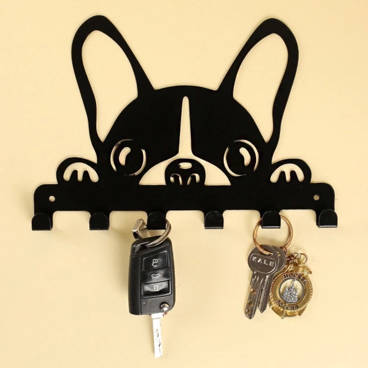 BFS  Home Siyah Metal Köpek Anahtarlık
