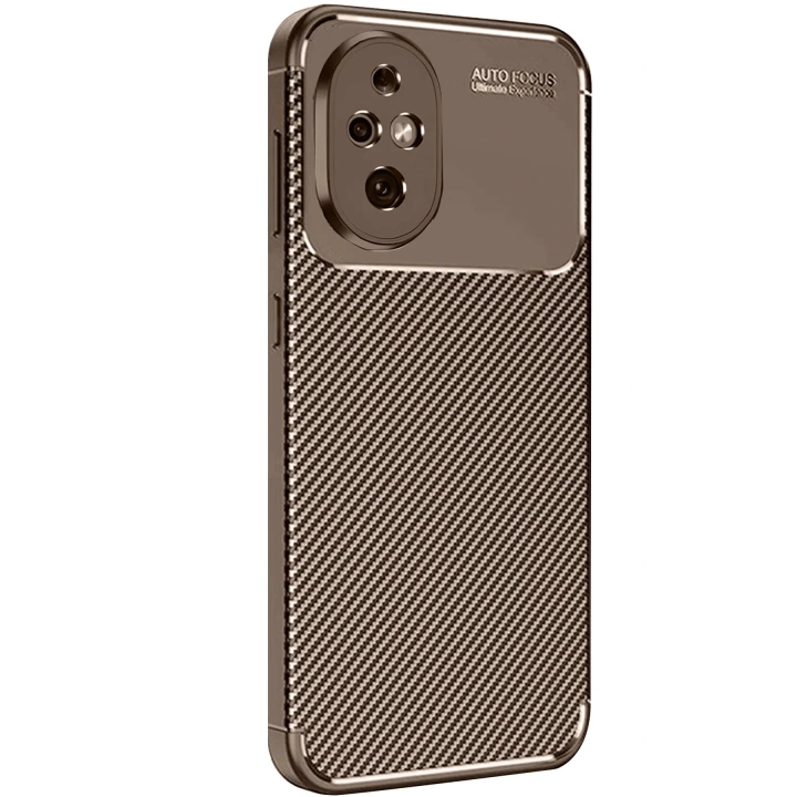 BFS  Honor 200 Kılıf Auto Focus Karbon Kapak - Kahverengi