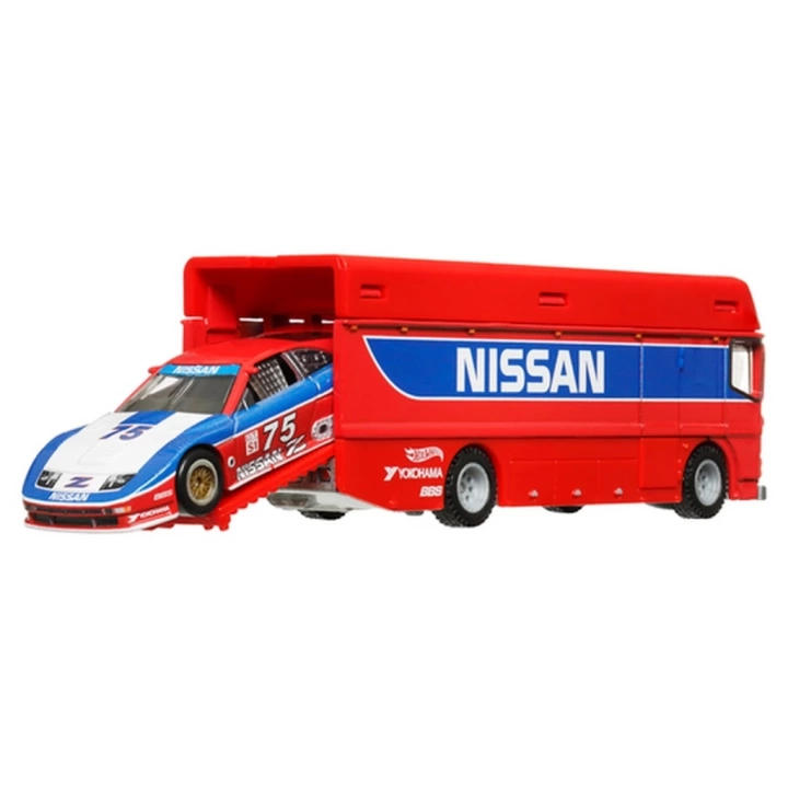 BFS   Hot Wheels Premium Team Transport Euro Hauler & 94 Nissan 300 ZX GTS HRV44