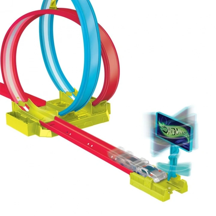 BFS  HPC05 Hot Wheels Neon Yarışlar Çifte Çemberde Yarış Seti