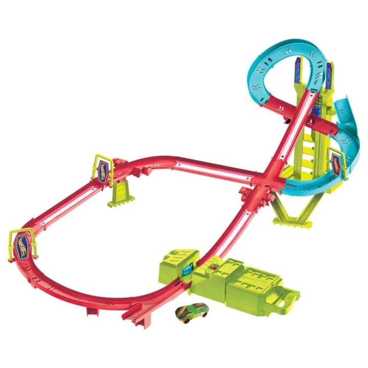 BFS  HPC07 Hot Wheels Neon Yarışlar Çoklu Yarış Heyecanı Pist Seti