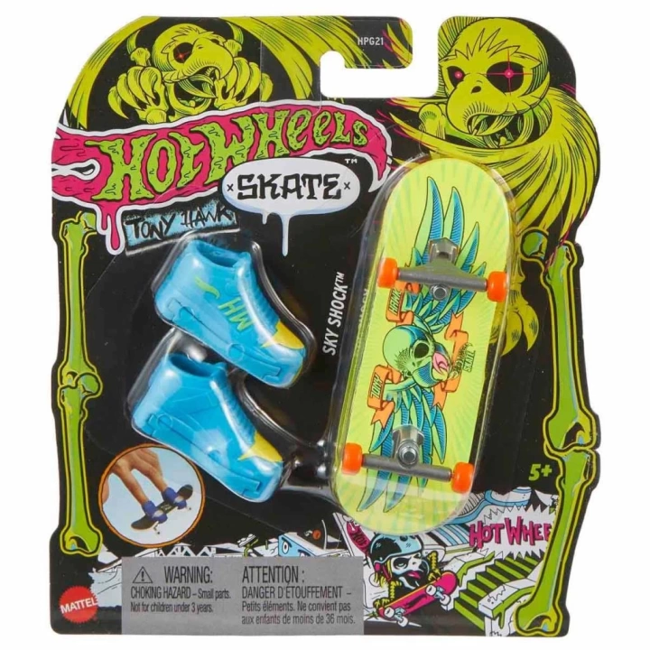 BFS   HPG21 Hot Wheels Skate Neon Temalı Parmak Kaykay ve Ayakkabı Paketleri