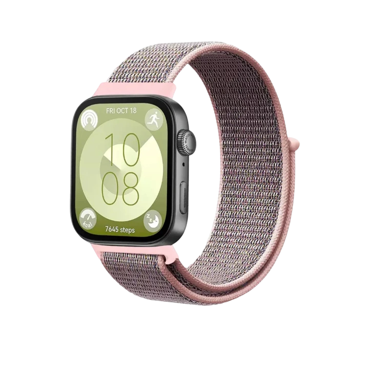 BFS  Huawei Fit 4 Hasırlı Cırtcırtlı Kordon - Pembe