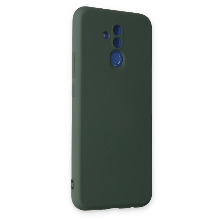 BFS  Huawei Mate 20 Lite Kılıf Nano içi Kadife Silikon - Koyu Yeşil