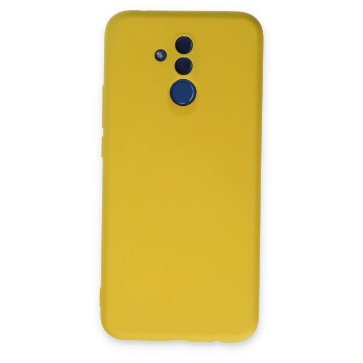 BFS  Huawei Mate 20 Lite Kılıf Nano içi Kadife Silikon - Sarı