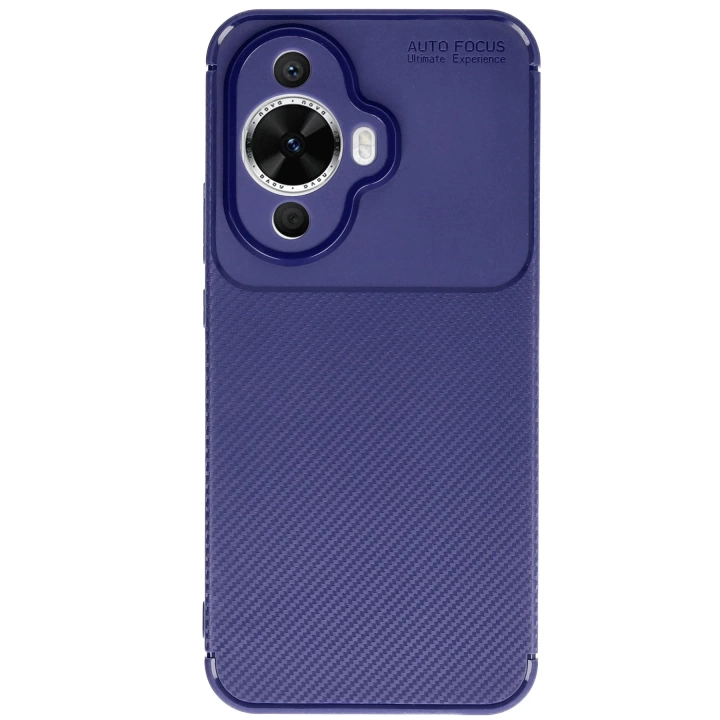 BFS  Huawei Nova 12S Kılıf Auto Focus Karbon Kapak - Lacivert