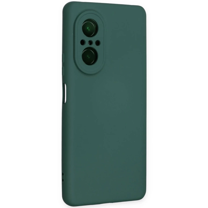 BFS  Huawei Nova 9 SE Kılıf Nano içi Kadife Silikon - Koyu Yeşil