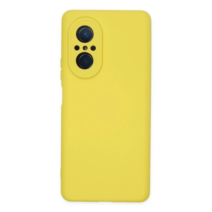 BFS  Huawei Nova 9 SE Kılıf Nano içi Kadife Silikon - Sarı