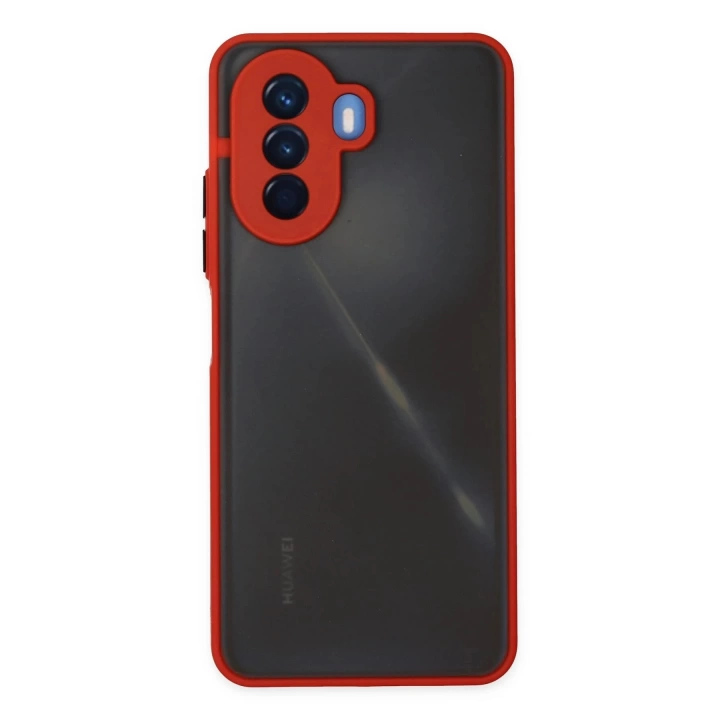 BFS  Huawei Nova Y70 Kılıf Montreal Silikon Kapak - Kırmızı
