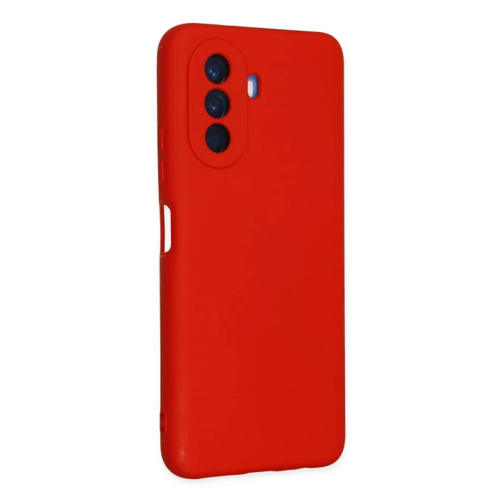 BFS  Huawei Nova Y70 Kılıf Nano içi Kadife Silikon - Kırmızı