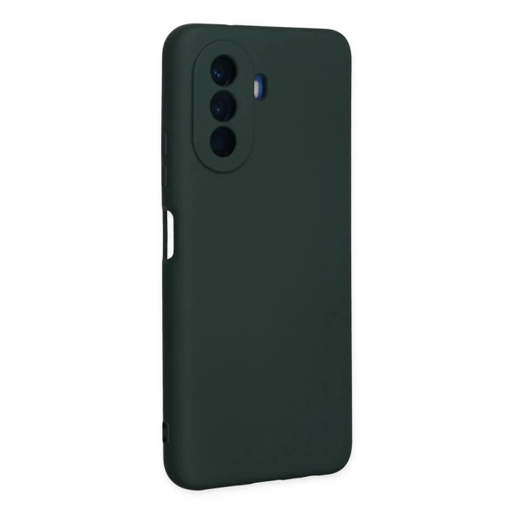 BFS  Huawei Nova Y70 Kılıf Nano içi Kadife Silikon - Koyu Yeşil