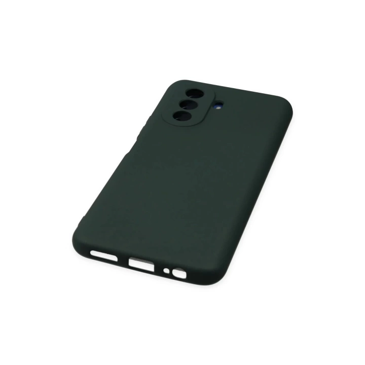 BFS  Huawei Nova Y70 Kılıf Nano içi Kadife Silikon - Koyu Yeşil