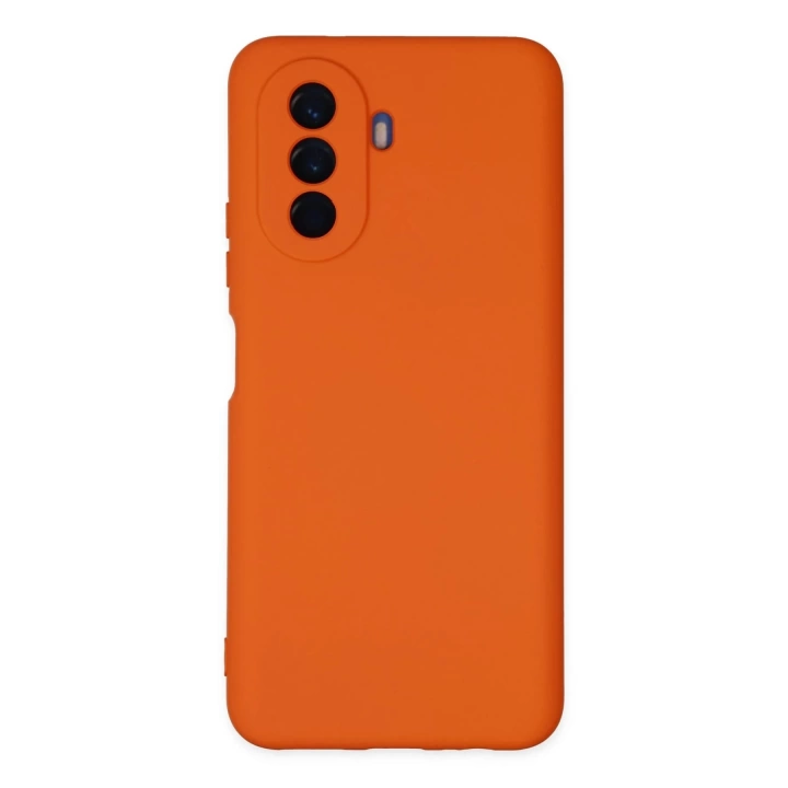 BFS  Huawei Nova Y70 Kılıf Nano içi Kadife Silikon - Turuncu