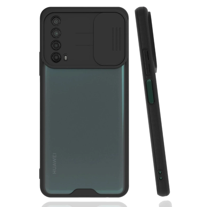 BFS  Huawei P Smart 2021 Kılıf Platin Kamera Koruma Silikon - Siyah