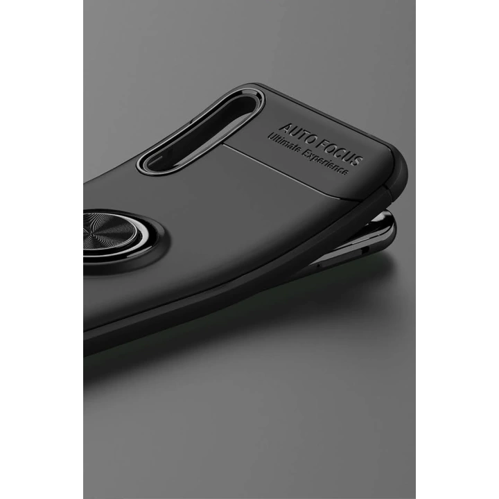 BFS  Huawei P Smart S Kılıf Range Yüzüklü Silikon - Siyah