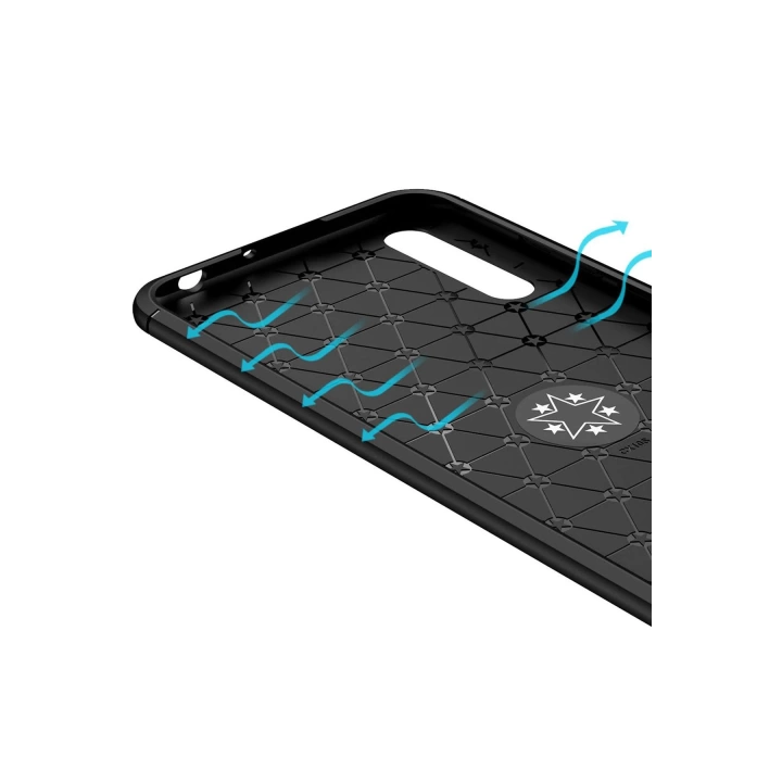 BFS  Huawei P Smart S Kılıf Range Yüzüklü Silikon - Siyah