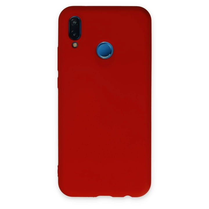 BFS  Huawei P20 Lite Kılıf Nano içi Kadife Silikon - Kırmızı