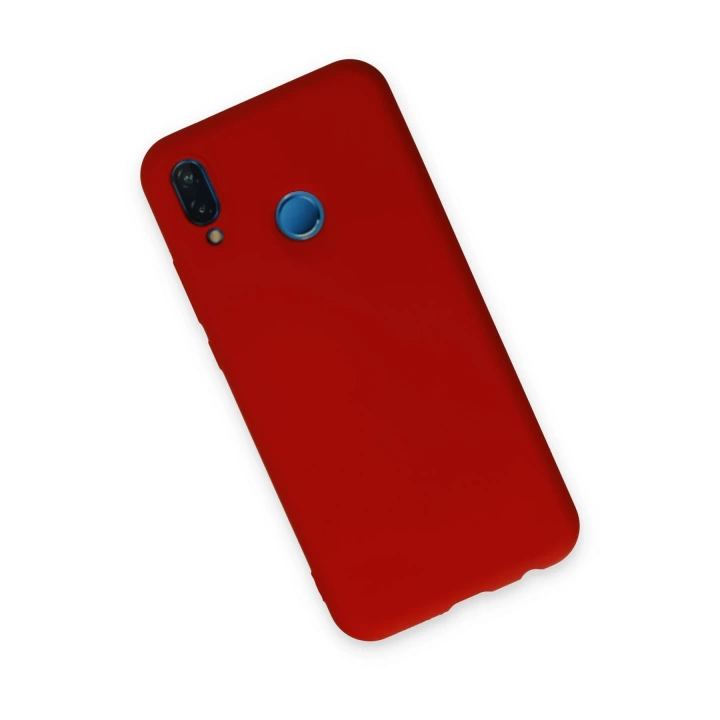 BFS  Huawei P20 Lite Kılıf Nano içi Kadife Silikon - Kırmızı