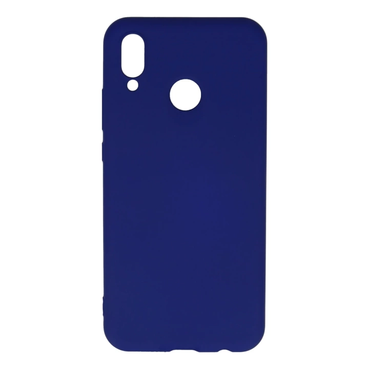 BFS  Huawei P20 Lite Kılıf Nano içi Kadife Silikon - Koyu Mavi