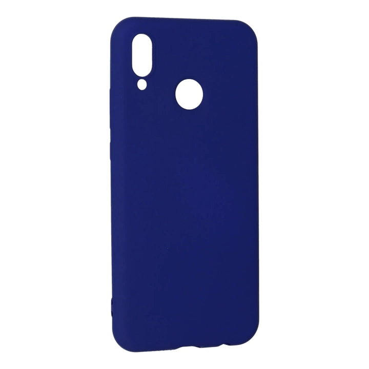 BFS  Huawei P20 Lite Kılıf Nano içi Kadife Silikon - Koyu Mavi