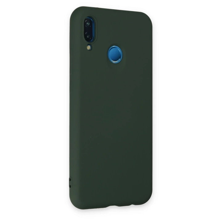 BFS  Huawei P20 Lite Kılıf Nano içi Kadife Silikon - Koyu Yeşil