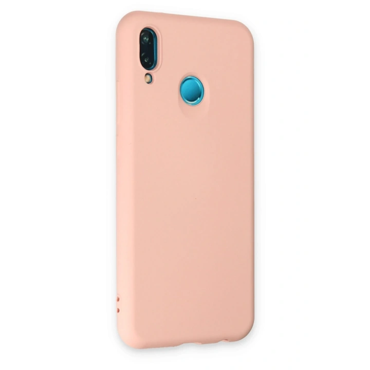 BFS  Huawei P20 Lite Kılıf Nano içi Kadife Silikon - Pudra