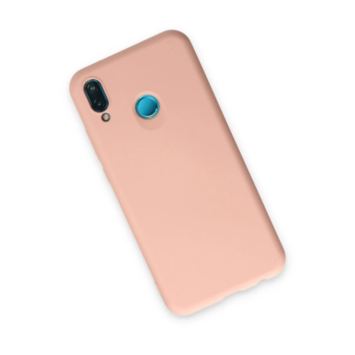 BFS  Huawei P20 Lite Kılıf Nano içi Kadife Silikon - Pudra