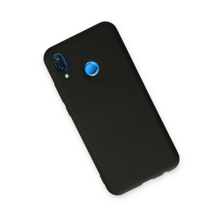 BFS  Huawei P20 Lite Kılıf Nano içi Kadife Silikon - Siyah