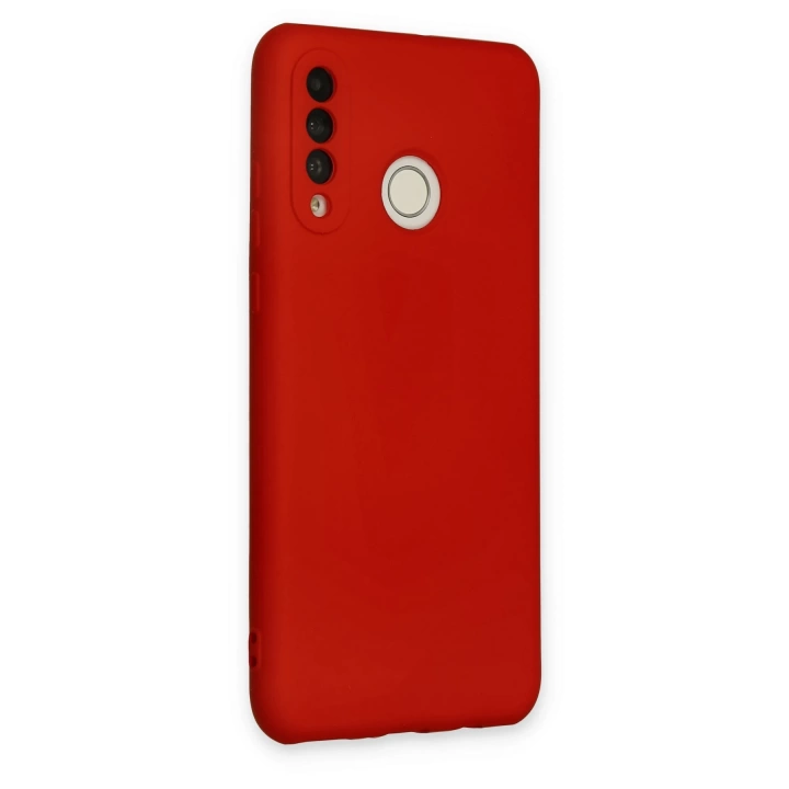 BFS  Huawei P30 Lite Kılıf Nano içi Kadife Silikon - Kırmızı