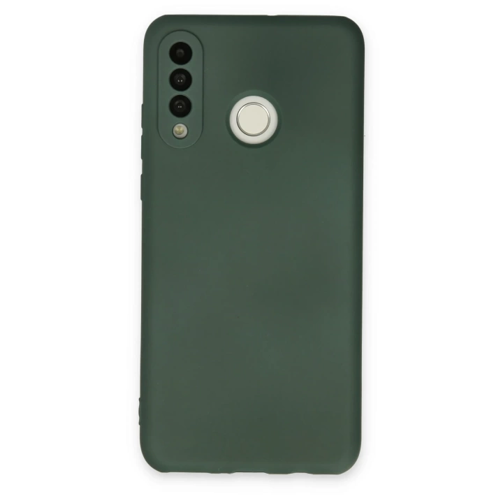 BFS  Huawei P30 Lite Kılıf Nano içi Kadife Silikon - Koyu Yeşil