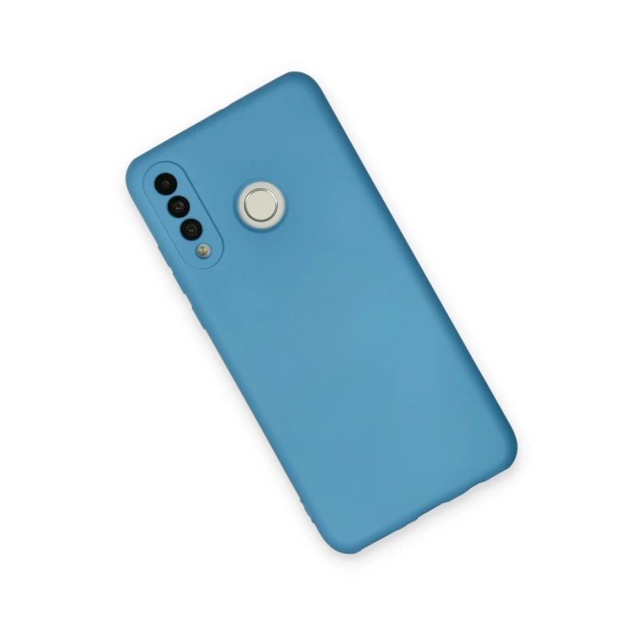 BFS  Huawei P30 Lite Kılıf Nano içi Kadife Silikon - Mavi