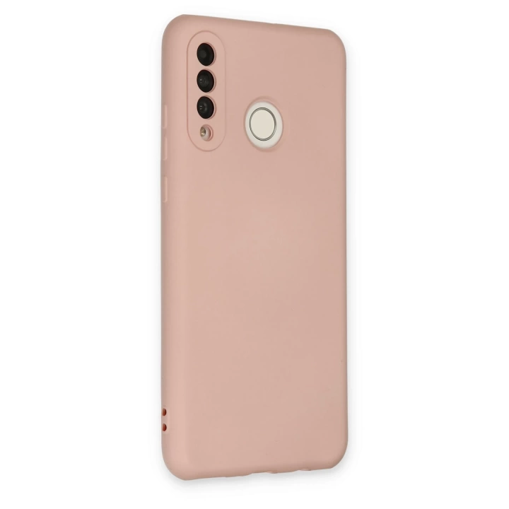 BFS  Huawei P30 Lite Kılıf Nano içi Kadife Silikon - Pudra