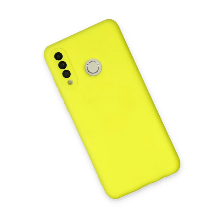 BFS  Huawei P30 Lite Kılıf Nano içi Kadife Silikon - Sarı