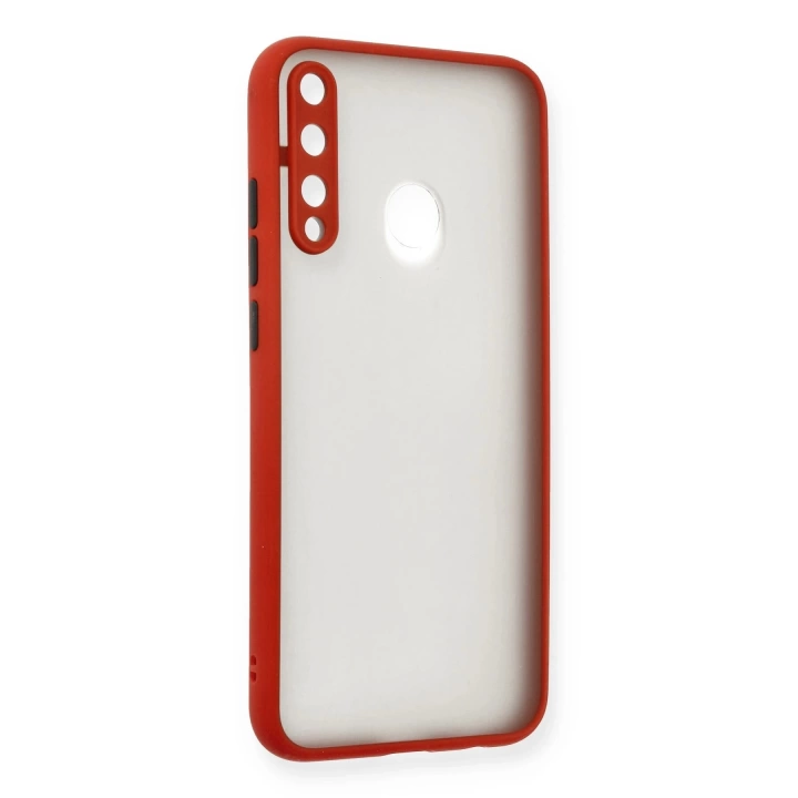 BFS  Huawei P40 Lite E Kılıf Montreal Silikon Kapak - Kırmızı