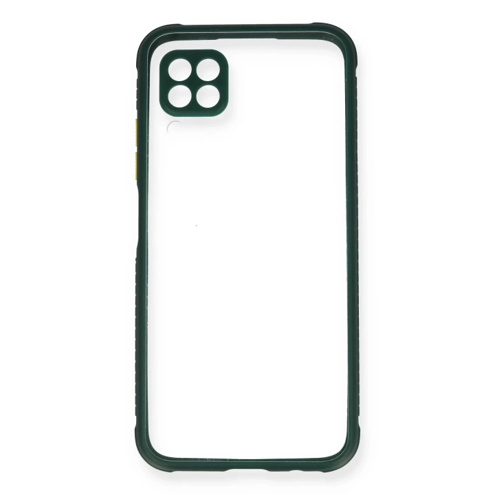 BFS  Huawei P40 Lite Kılıf Miami Şeffaf Silikon - Koyu Yeşil
