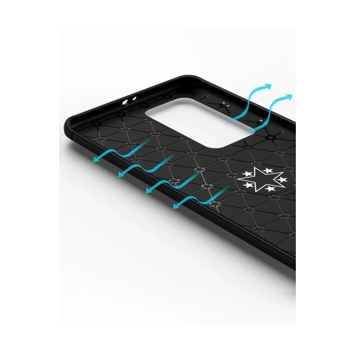BFS  Huawei P40 Pro Kılıf Range Yüzüklü Silikon - Siyah